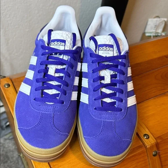 Adidas Gazelle Bold Purple and White Sneakers - Picture 4 of 10
